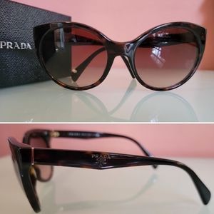 Prada Sunglasses - tortoise brown with gold cat eye